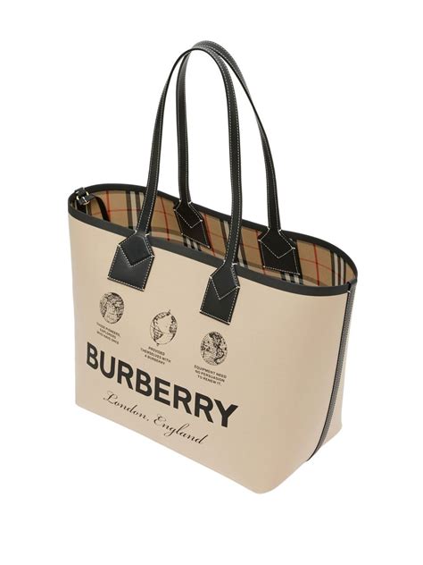 burberry heraldic tote|Burberry shopping tote.